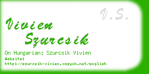 vivien szurcsik business card